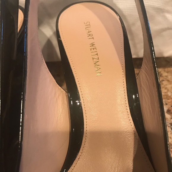 COPY - Stuart Weitzman black patent sling backs - Picture 3 of 4